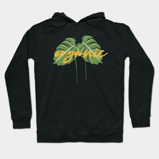 Organic Green Look Monstera Leaves Hoodie